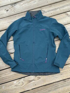 Patagonia Teal Softshell Jacket  Polarte SIZE M Gorpcore Outdoor Athleisure 3291